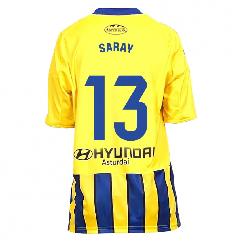 DanxenレディースSaray Vázquez Alonso#13黄青アウェイシャツ2025/26ジャージーユニフォーム
