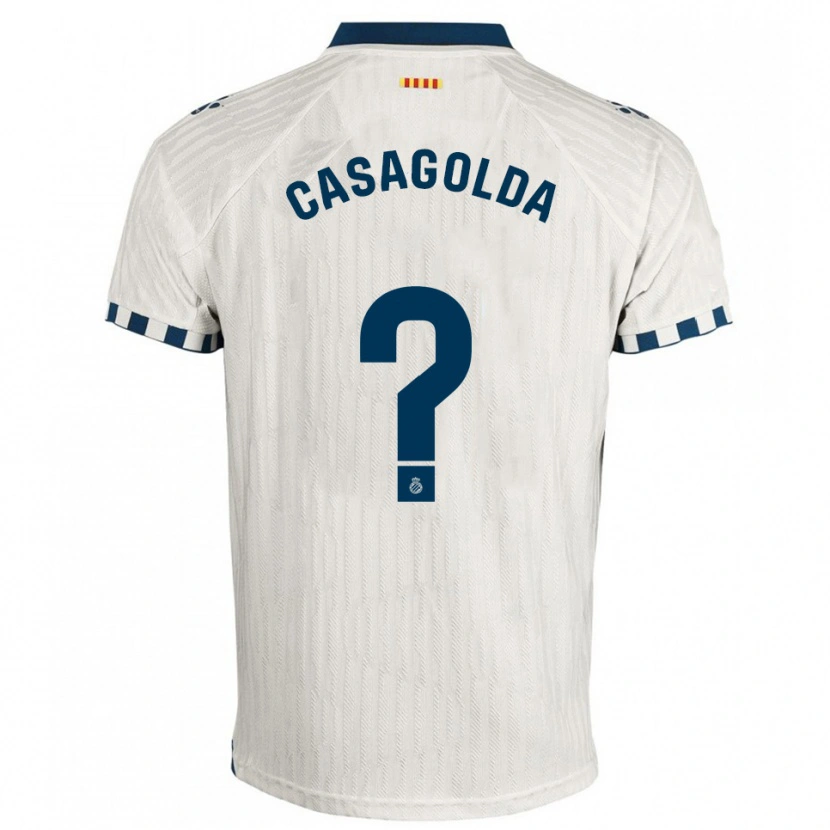 DanxenレディースPau Casagolda#0白青アウェイシャツ2025/26ジャージーユニフォーム