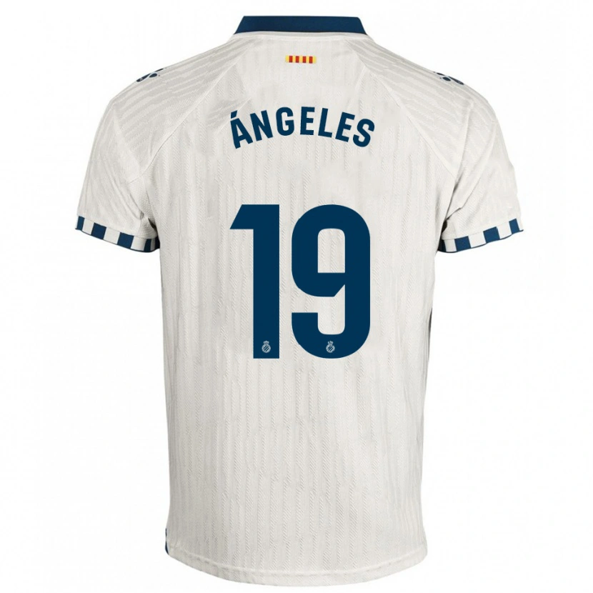 Danxenレディースアンヘレス・デル・アラモ・サンチェス#19白青アウェイシャツ2025/26ジャージーユニフォーム