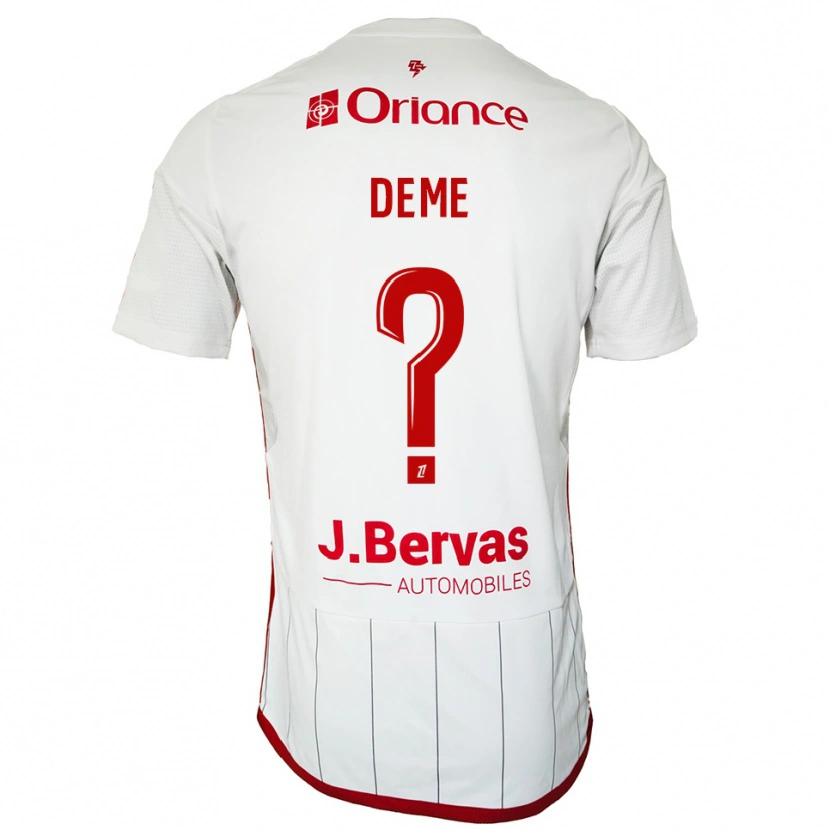 DanxenレディースLison Deme#0白赤アウェイシャツ2025/26ジャージーユニフォーム