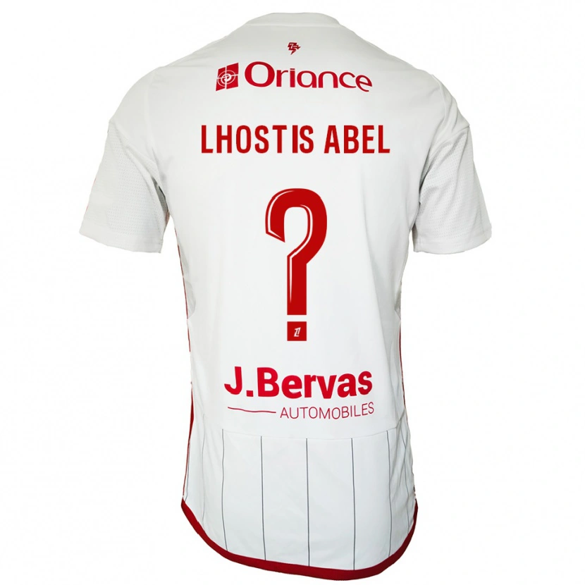 DanxenレディースMelyne Lhostis Abel#0白赤アウェイシャツ2025/26ジャージーユニフォーム