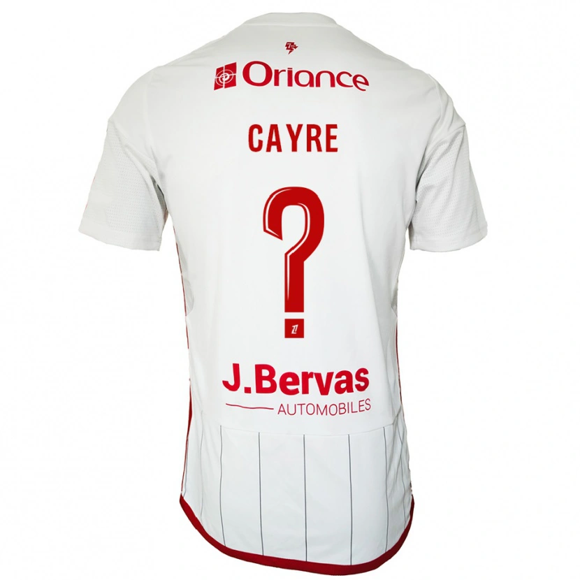DanxenレディースAlexane Cayre#0白赤アウェイシャツ2025/26ジャージーユニフォーム