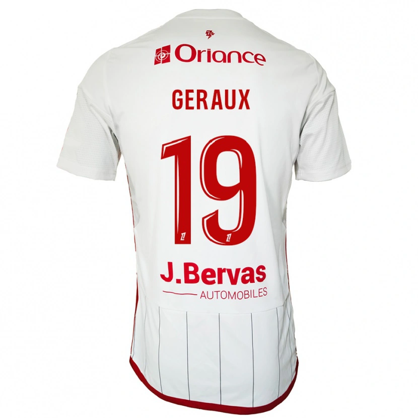 DanxenレディースNoan Geraux#19白赤アウェイシャツ2025/26ジャージーユニフォーム
