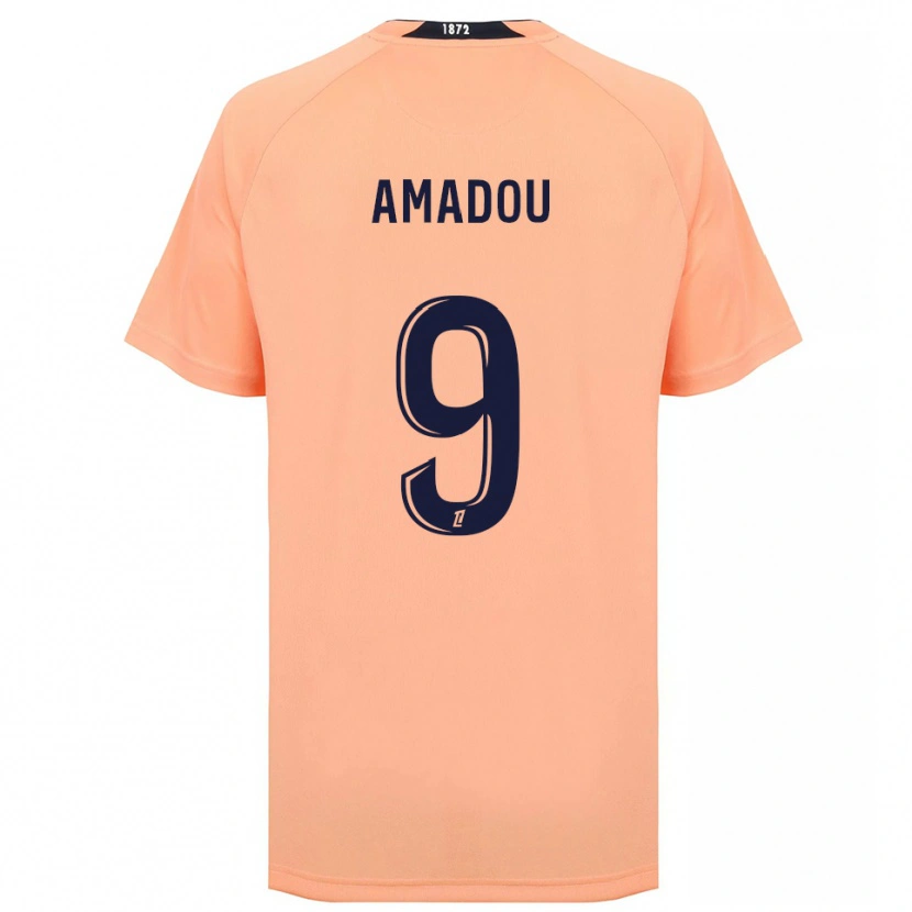DanxenレディースMansour Amadou#9オレンジ ネイビーアウェイシャツ2025/26ジャージーユニフォーム