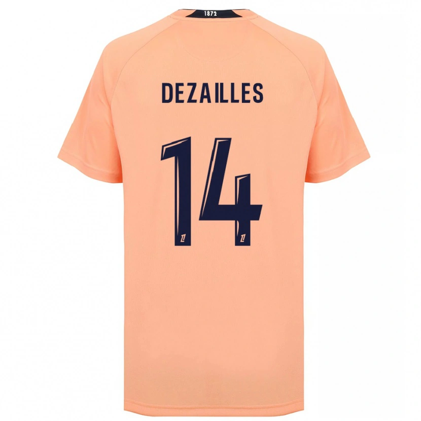 DanxenレディースArsène Dezailles#14オレンジ ネイビーアウェイシャツ2025/26ジャージーユニフォーム