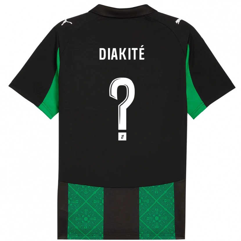 DanxenレディースBoubacar Diakité#0黒緑アウェイシャツ2025/26ジャージーユニフォーム