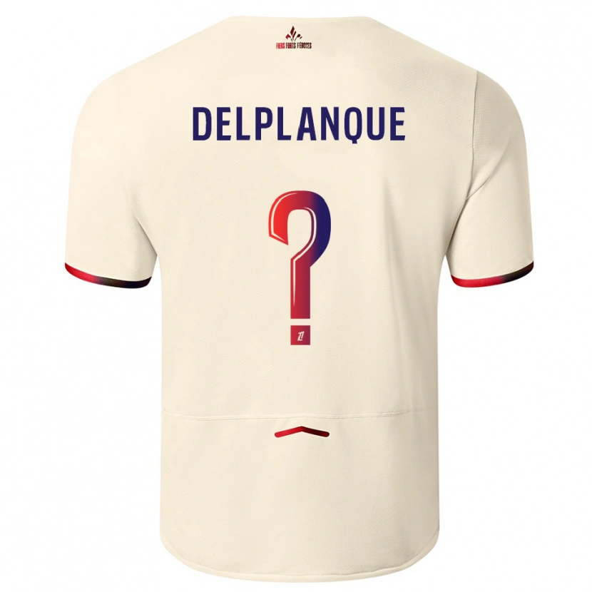 DanxenレディースGaël Delplanque#0オフホワイト赤アウェイシャツ2025/26ジャージーユニフォーム