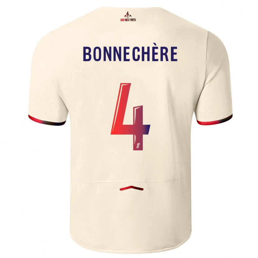 DanxenレディースVictor Bonnechère#4オフホワイト赤アウェイシャツ2025/26ジャージーユニフォーム