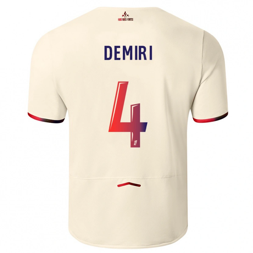 DanxenレディースAndi Demiri#4オフホワイト赤アウェイシャツ2025/26ジャージーユニフォーム