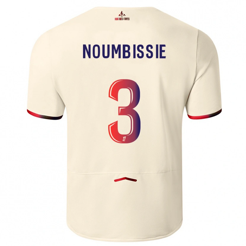 DanxenレディースStéphane Noumbissie#3オフホワイト赤アウェイシャツ2025/26ジャージーユニフォーム