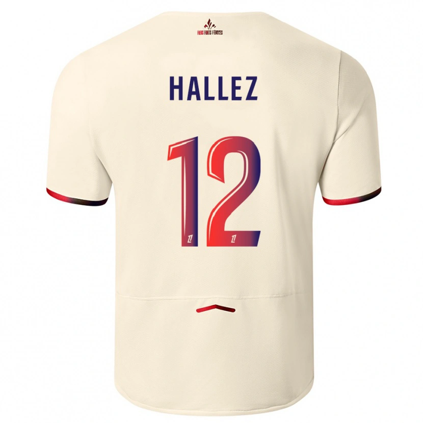DanxenレディースAlexis Hallez#12オフホワイト赤アウェイシャツ2025/26ジャージーユニフォーム
