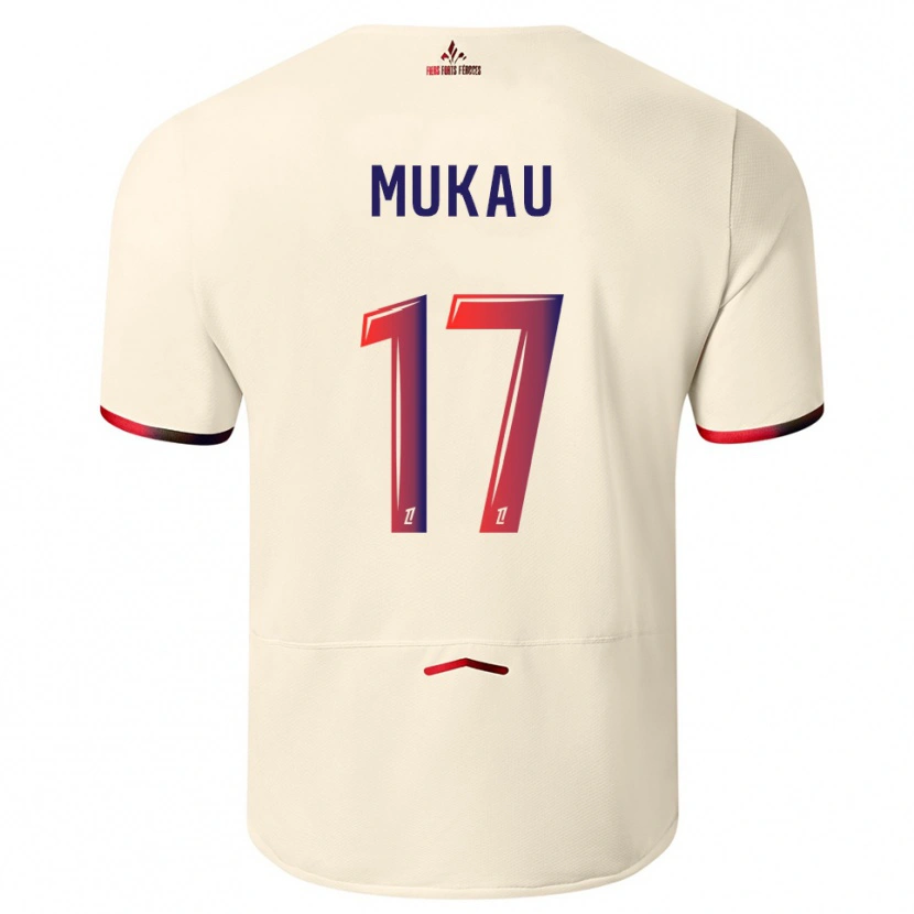 Danxenレディースエンガラエル・ムカウ#17オフホワイト赤アウェイシャツ2025/26ジャージーユニフォーム