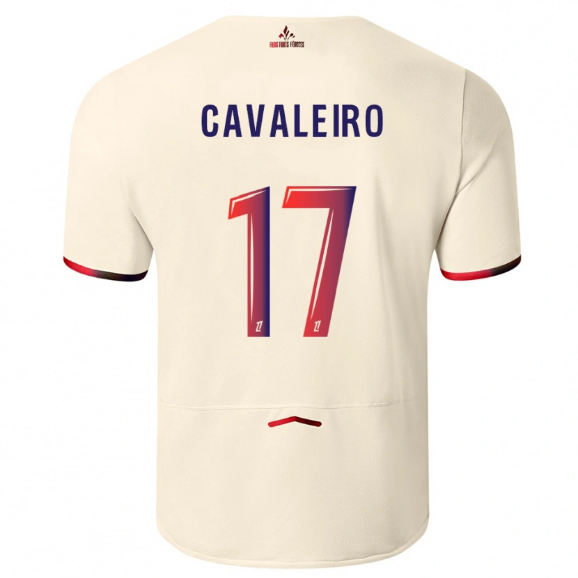 Danxenレディースイヴァン・カヴァレイロ#17オフホワイト赤アウェイシャツ2025/26ジャージーユニフォーム