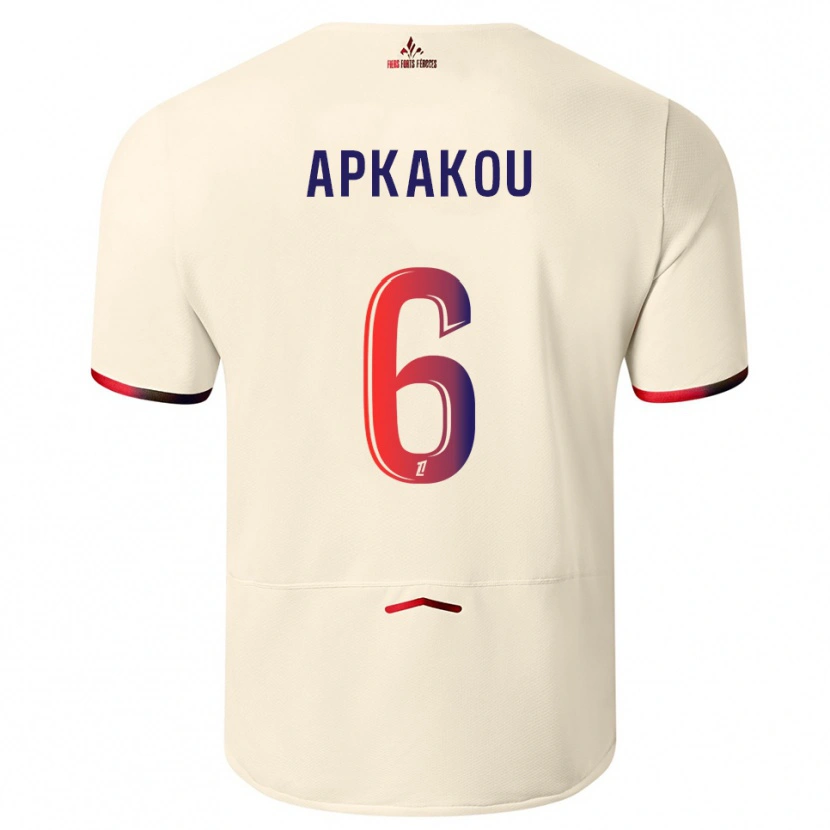 DanxenレディースEthan Apkakou#6オフホワイト赤アウェイシャツ2025/26ジャージーユニフォーム