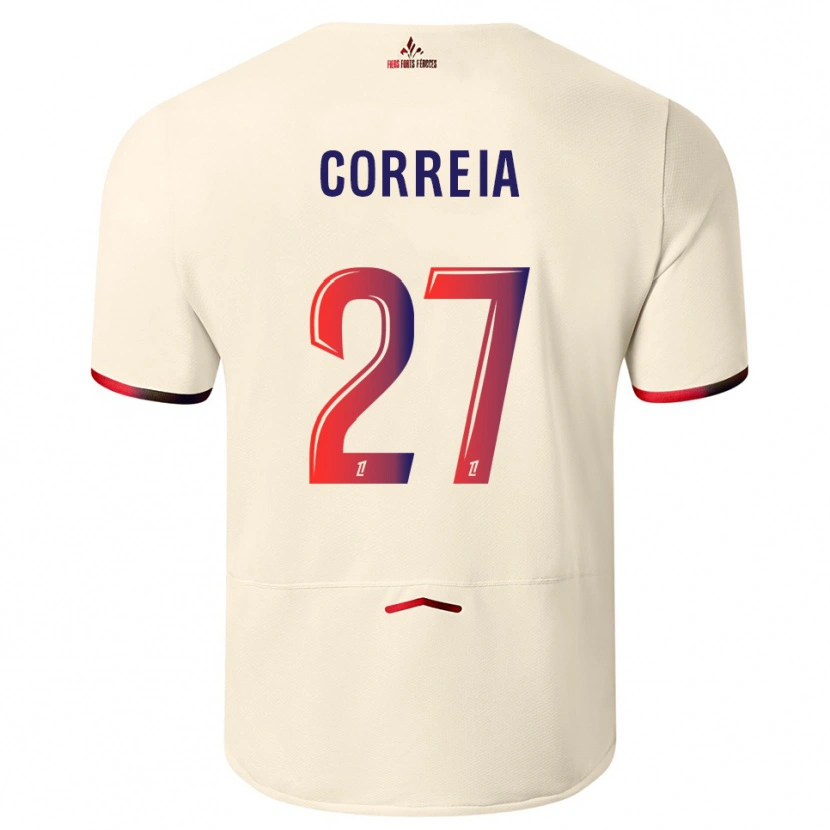 Danxenレディースフェリックス・コレイア#27オフホワイト赤アウェイシャツ2025/26ジャージーユニフォーム