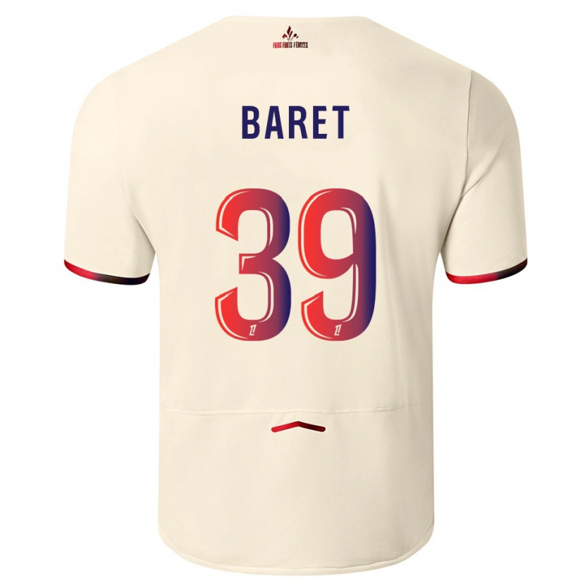Danxenレディースリリアン・バレット#39オフホワイト赤アウェイシャツ2025/26ジャージーユニフォーム