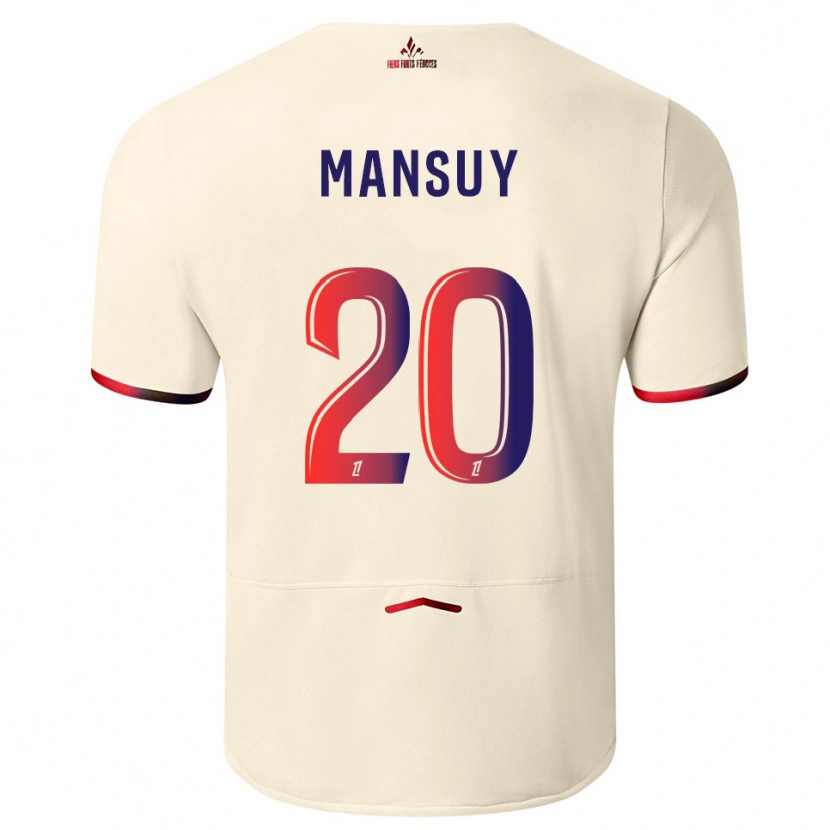 Danxenレディースエロイーズ・マンスイ#20オフホワイト赤アウェイシャツ2025/26ジャージーユニフォーム