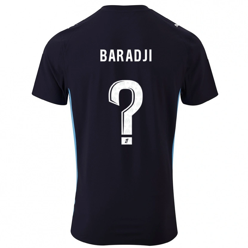 DanxenレディースMohamed Baradji#0黒空色アウェイシャツ2025/26ジャージーユニフォーム