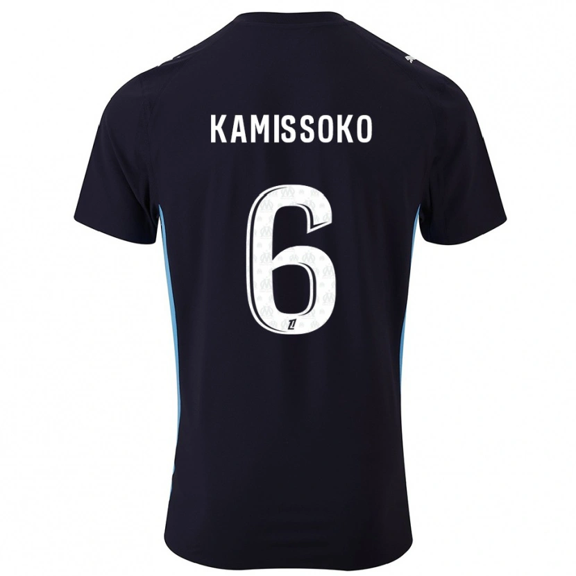 DanxenレディースNouhoum Kamissoko#6黒空色アウェイシャツ2025/26ジャージーユニフォーム