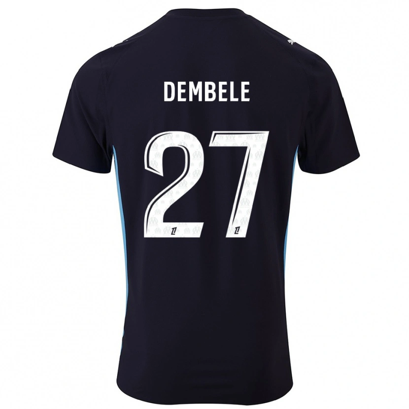 DanxenレディースCoumba Dembélé#27黒空色アウェイシャツ2025/26ジャージーユニフォーム