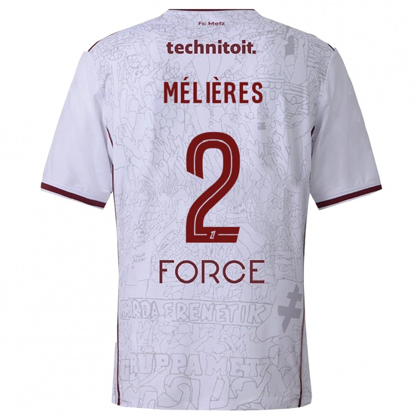 DanxenレディースCléo Mélières#2白バーガンディアウェイシャツ2025/26ジャージーユニフォーム