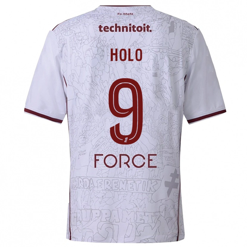 DanxenレディースMathis Holo#9白バーガンディアウェイシャツ2025/26ジャージーユニフォーム