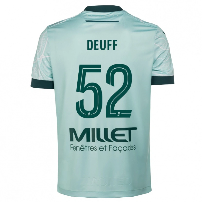 DanxenレディースBahmed Deuff#52緑白アウェイシャツ2025/26ジャージーユニフォーム