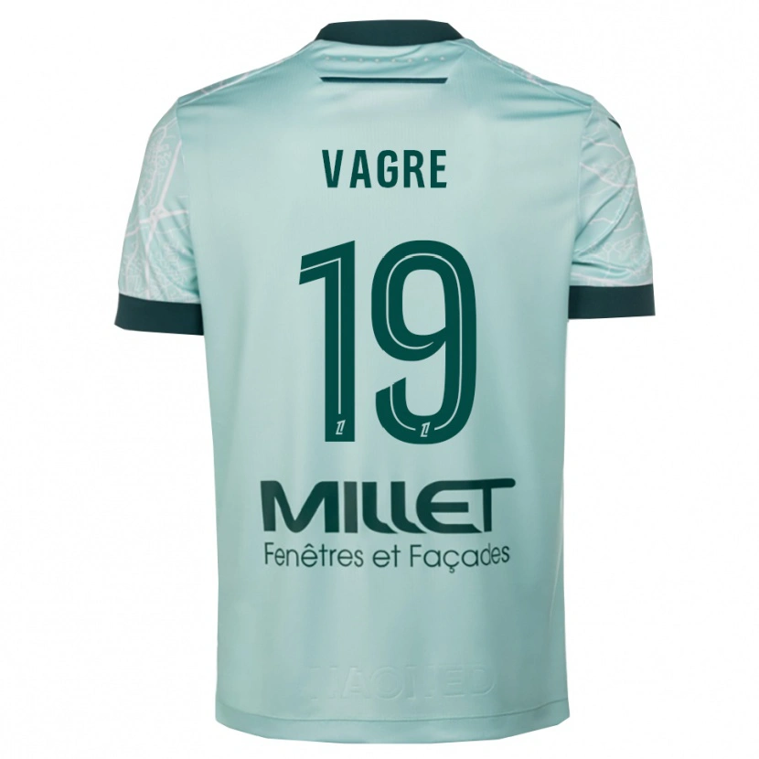 DanxenレディースNaomie Vagre#19緑白アウェイシャツ2025/26ジャージーユニフォーム