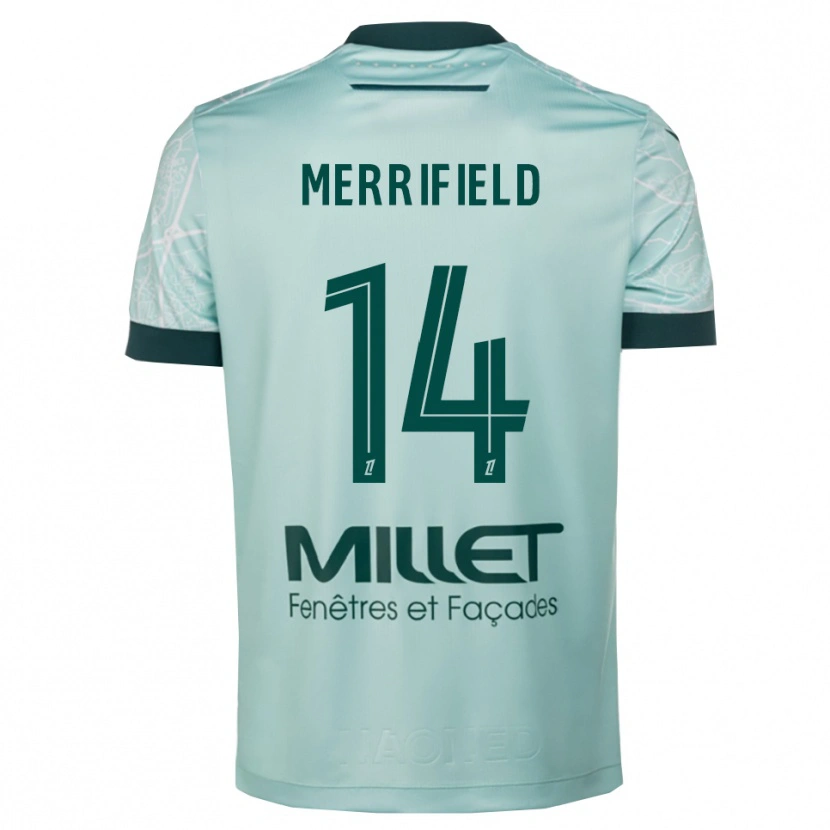 Danxenレディースローン・メリフィールド#14緑白アウェイシャツ2025/26ジャージーユニフォーム