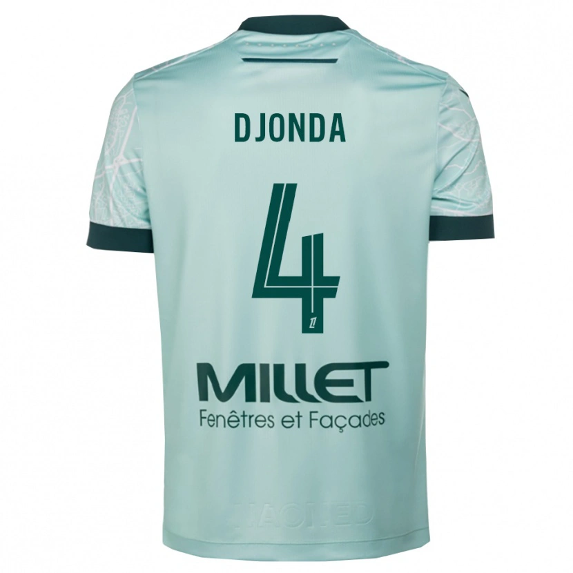 DanxenレディースChristian Djonda#4緑白アウェイシャツ2025/26ジャージーユニフォーム