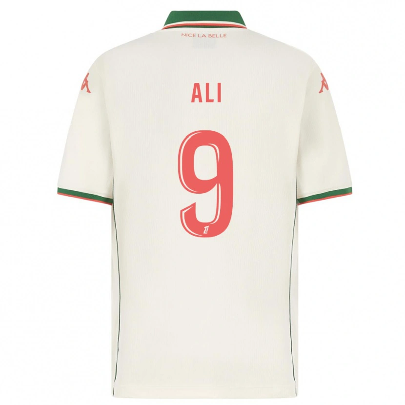 DanxenレディースKéfren Ali#9白緑アウェイシャツ2025/26ジャージーユニフォーム