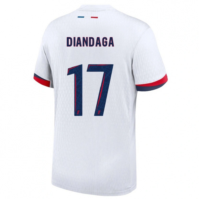 DanxenレディースHermann Malonga#17白赤アウェイシャツ2025/26ジャージーユニフォーム
