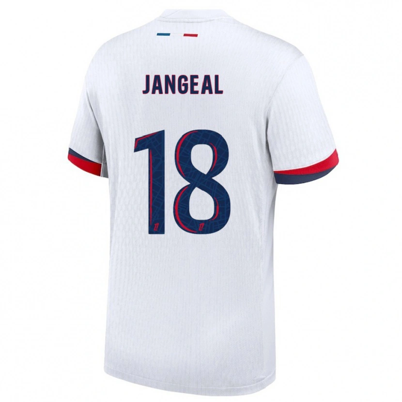 DanxenレディースMathis Jangeal#18白赤アウェイシャツ2025/26ジャージーユニフォーム