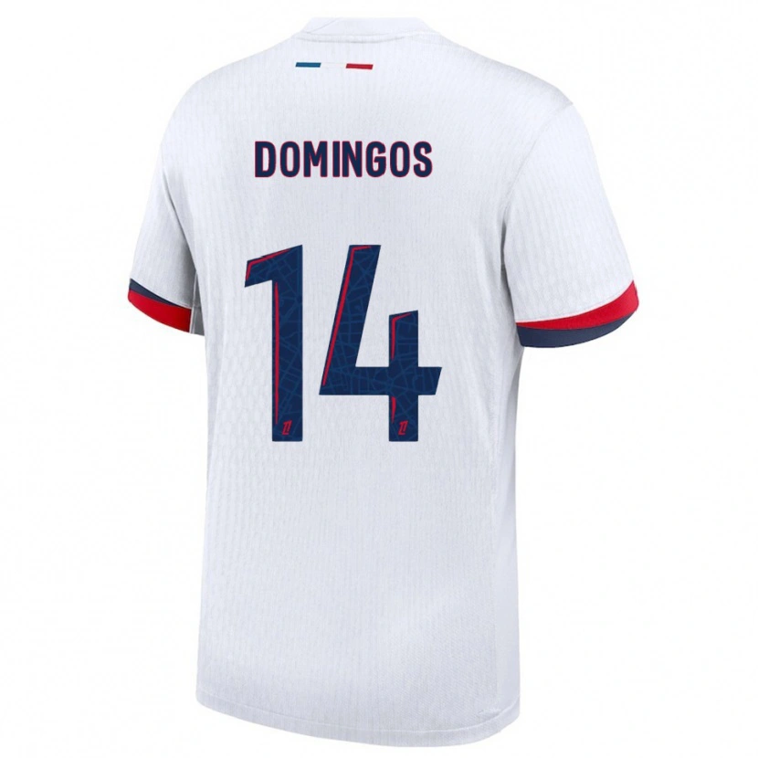 DanxenレディースFabio Domingos#14白赤アウェイシャツ2025/26ジャージーユニフォーム