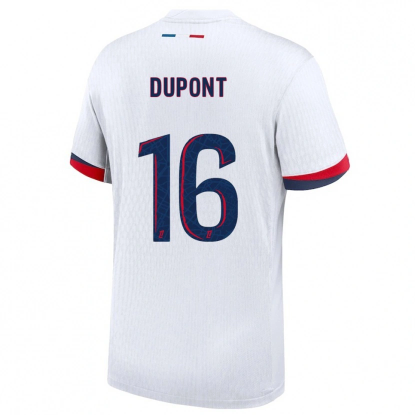 DanxenレディースRaphaël Dupont#16白赤アウェイシャツ2025/26ジャージーユニフォーム