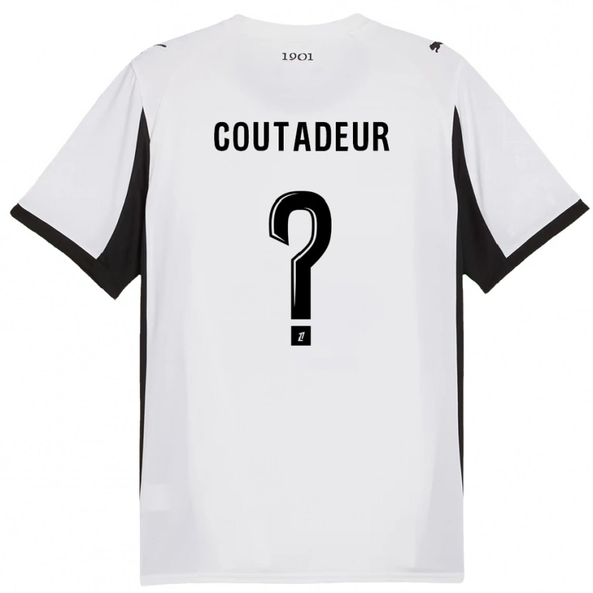 DanxenレディースDiego Coutadeur#0白黒アウェイシャツ2025/26ジャージーユニフォーム