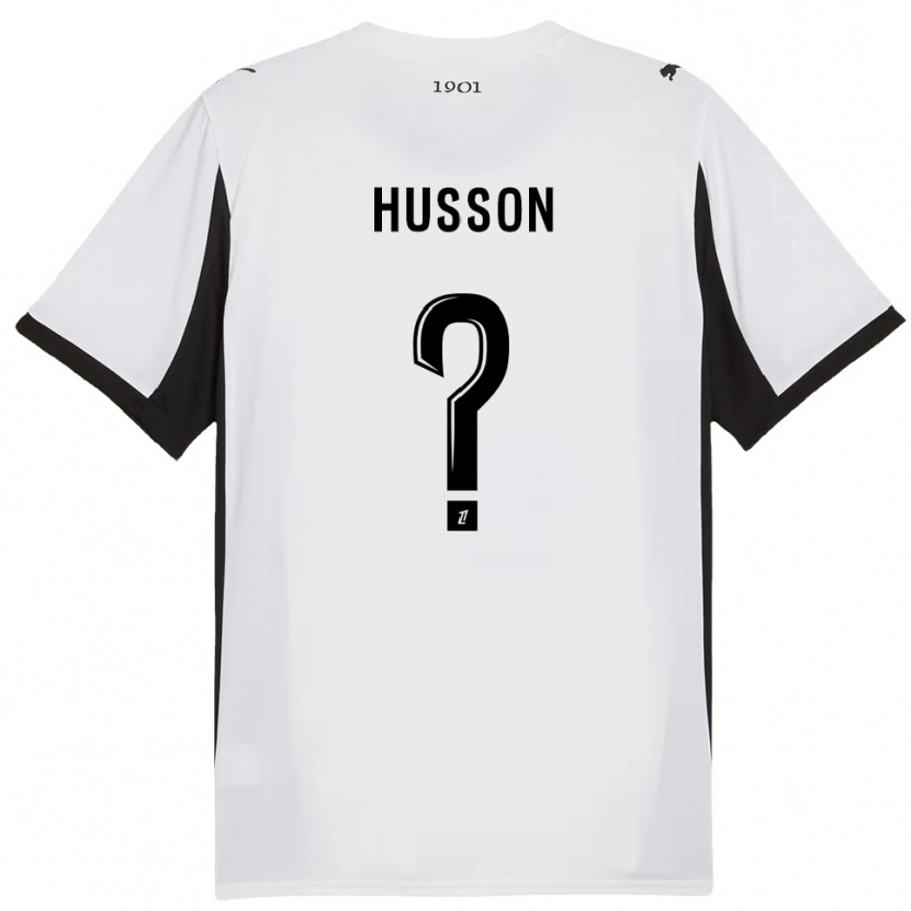 DanxenレディースMehdi Husson#0白黒アウェイシャツ2025/26ジャージーユニフォーム