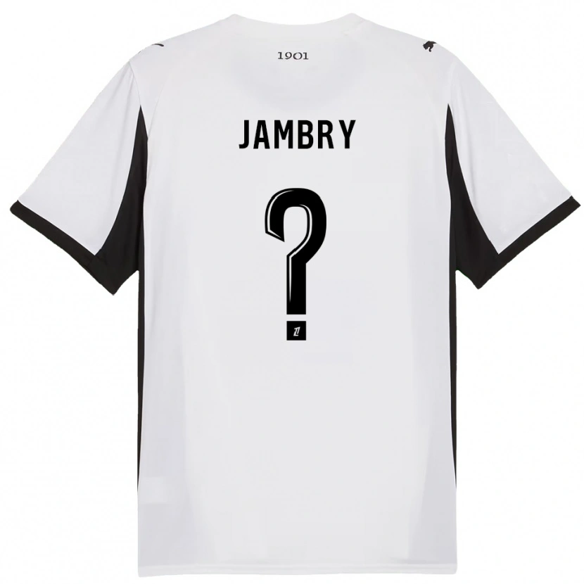 DanxenレディースMelvin Jambry#0白黒アウェイシャツ2025/26ジャージーユニフォーム