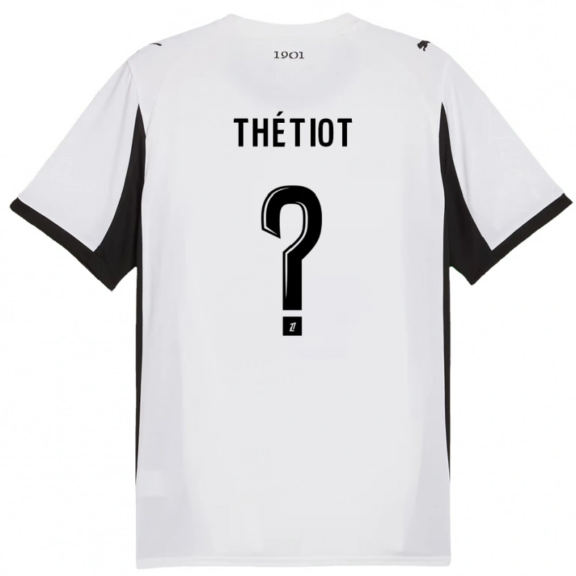 DanxenレディースFirmin Thétiot#0白黒アウェイシャツ2025/26ジャージーユニフォーム