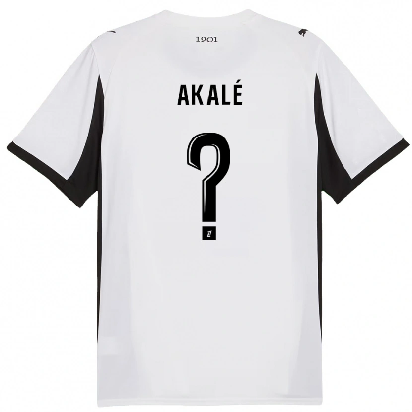 DanxenレディースJoakim Akalé#0白黒アウェイシャツ2025/26ジャージーユニフォーム