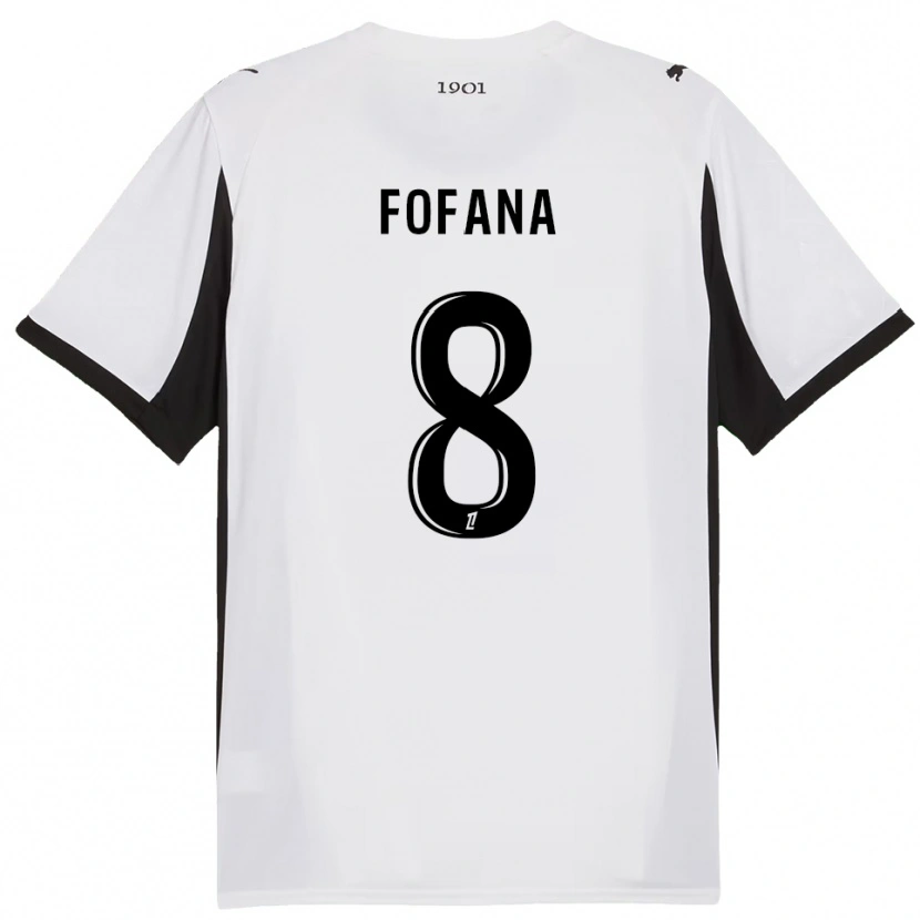 Danxenレディースセコ・フォファナ#8白黒アウェイシャツ2025/26ジャージーユニフォーム