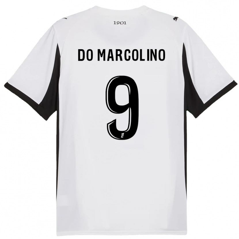 DanxenレディースAlan Do Marcolino#9白黒アウェイシャツ2025/26ジャージーユニフォーム