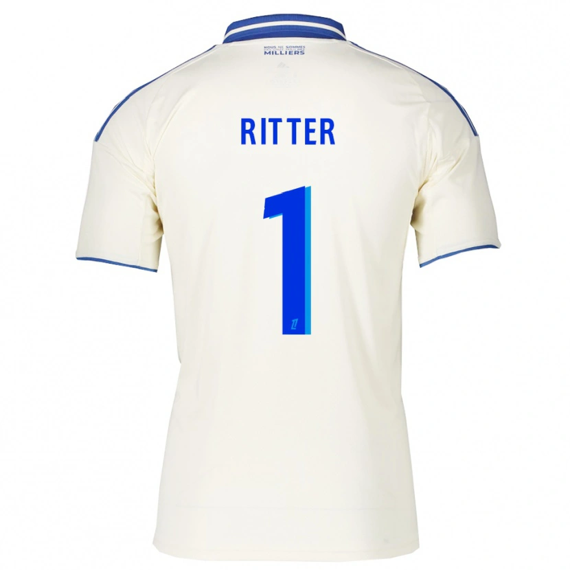 DanxenレディースMaxime Ritter#1シャンパン青アウェイシャツ2025/26ジャージーユニフォーム