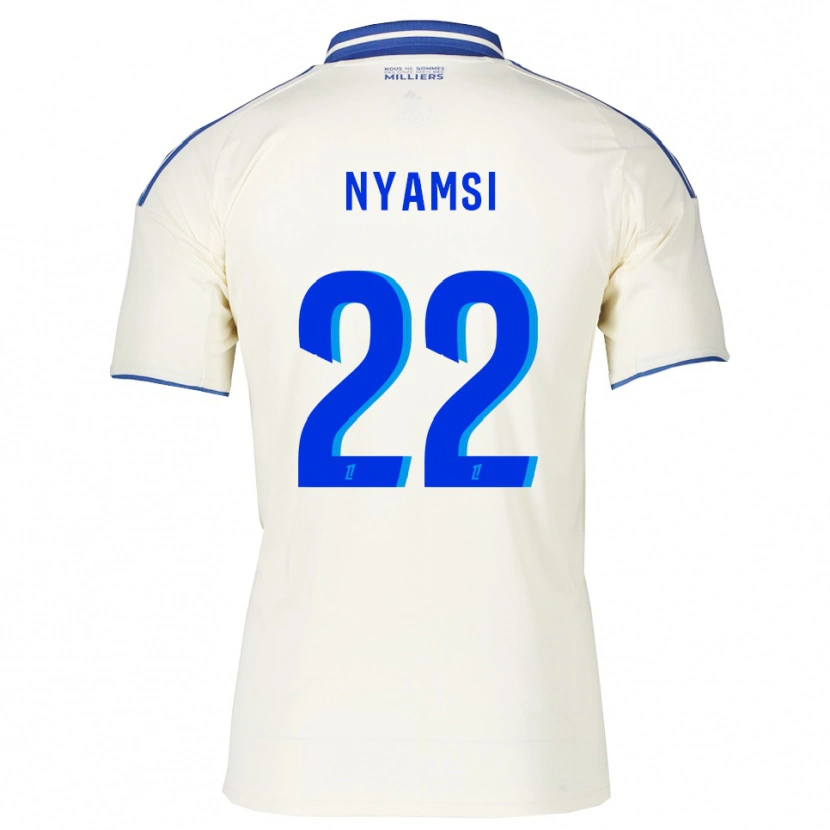 Danxenレディースジェルジーノ・ニャムシ#22シャンパン青アウェイシャツ2025/26ジャージーユニフォーム