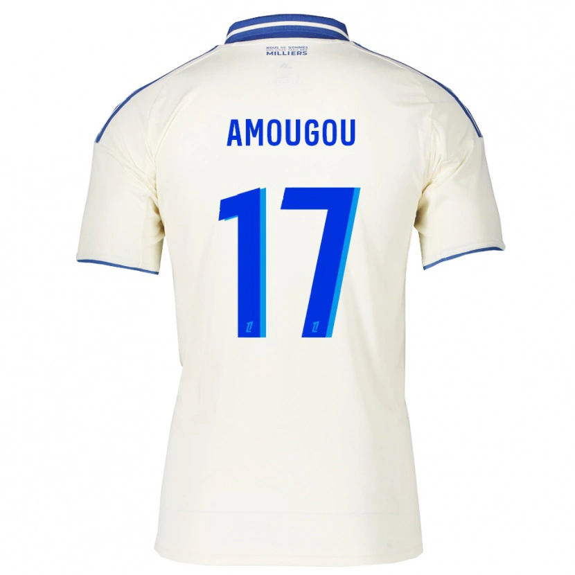 DanxenレディースMathis Amougou#17シャンパン青アウェイシャツ2025/26ジャージーユニフォーム
