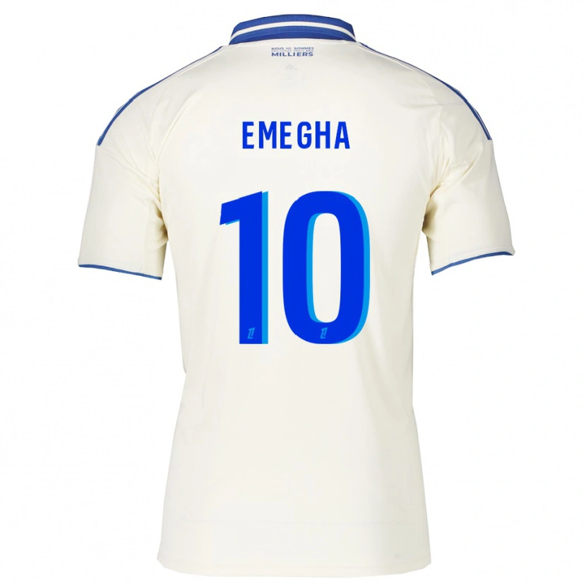 Danxenレディースエマニュエル・エメガ#10シャンパン青アウェイシャツ2025/26ジャージーユニフォーム