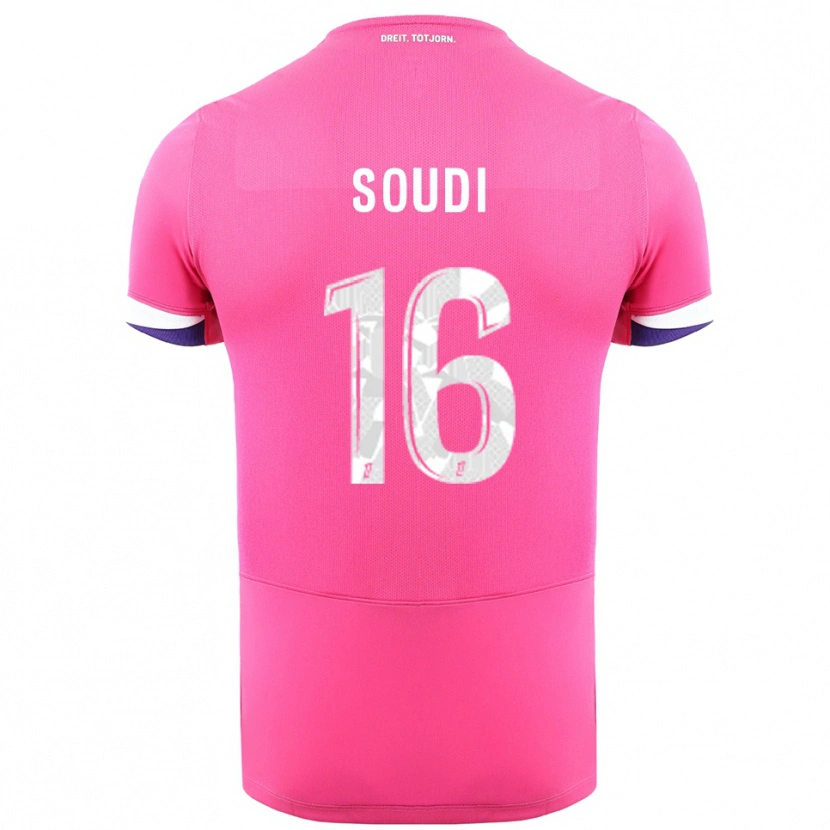 DanxenレディースAdam Soudi#16ピンク白アウェイシャツ2025/26ジャージーユニフォーム
