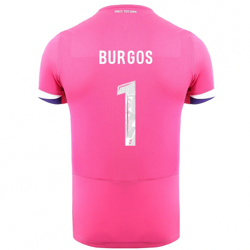 DanxenレディースDiego Burgos#1ピンク白アウェイシャツ2025/26ジャージーユニフォーム