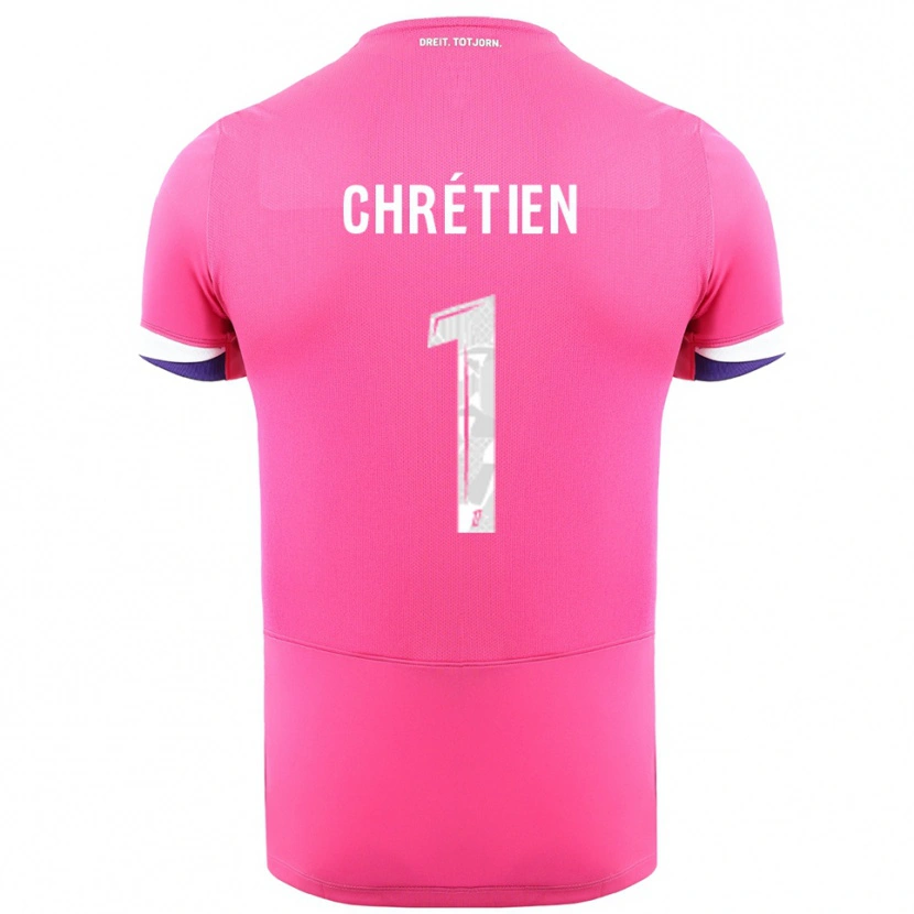 DanxenレディースJean-Pierre Chrétien#1ピンク白アウェイシャツ2025/26ジャージーユニフォーム