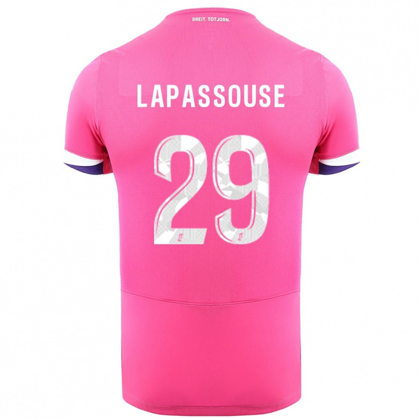 DanxenレディースLouna Lapassouse#29ピンク白アウェイシャツ2025/26ジャージーユニフォーム